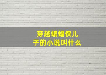 穿越蝙蝠侠儿子的小说叫什么