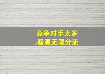 竞争对手太多,客源无限分流