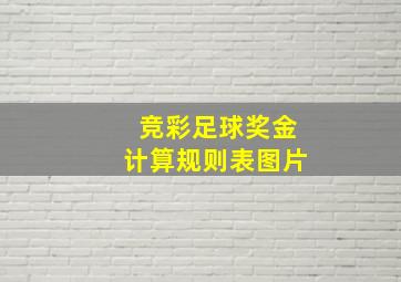 竞彩足球奖金计算规则表图片