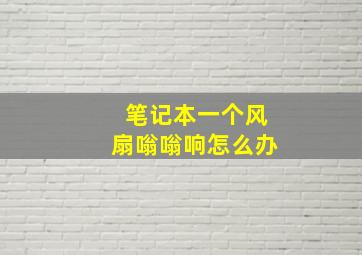 笔记本一个风扇嗡嗡响怎么办