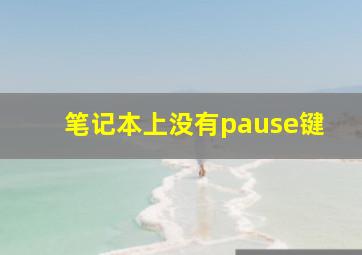 笔记本上没有pause键