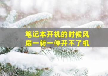 笔记本开机的时候风扇一转一停开不了机