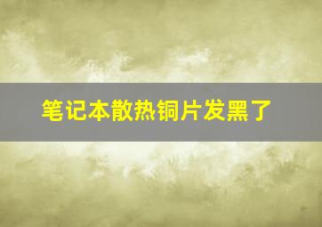 笔记本散热铜片发黑了