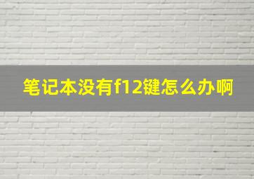 笔记本没有f12键怎么办啊