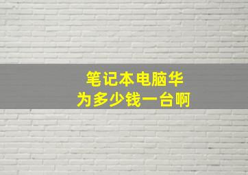 笔记本电脑华为多少钱一台啊