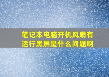 笔记本电脑开机风扇有运行黑屏是什么问题啊