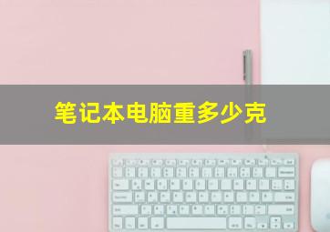 笔记本电脑重多少克