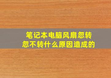 笔记本电脑风扇忽转忽不转什么原因造成的