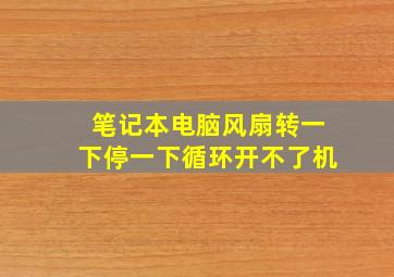 笔记本电脑风扇转一下停一下循环开不了机