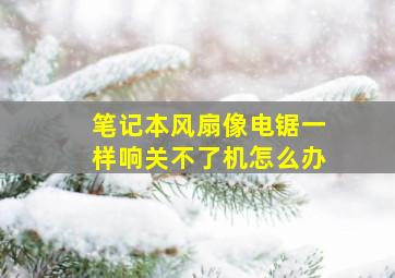 笔记本风扇像电锯一样响关不了机怎么办