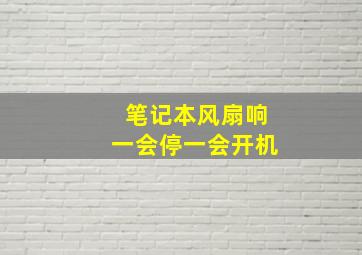 笔记本风扇响一会停一会开机