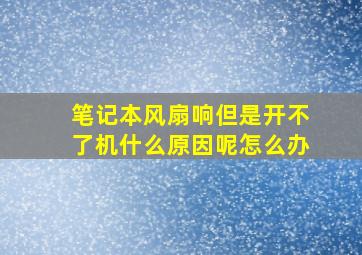 笔记本风扇响但是开不了机什么原因呢怎么办