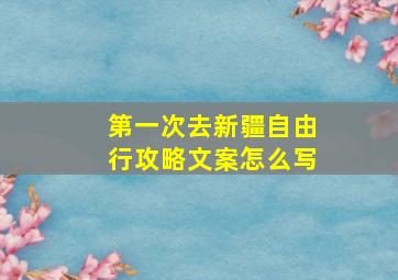 第一次去新疆自由行攻略文案怎么写