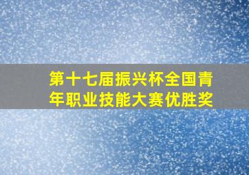 第十七届振兴杯全国青年职业技能大赛优胜奖