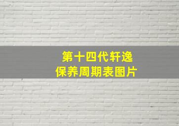 第十四代轩逸保养周期表图片