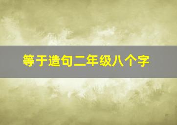 等于造句二年级八个字