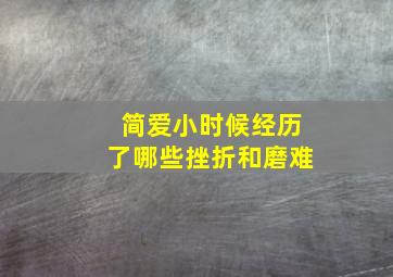 简爱小时候经历了哪些挫折和磨难