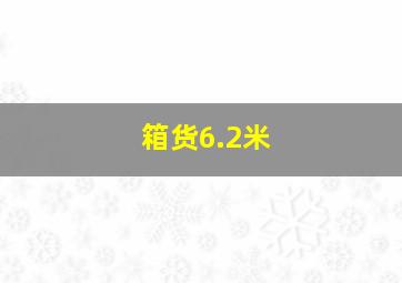 箱货6.2米