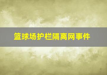 篮球场护栏隔离网事件