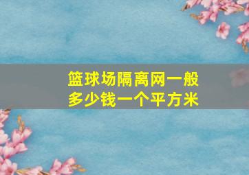 篮球场隔离网一般多少钱一个平方米