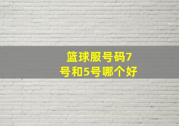 篮球服号码7号和5号哪个好