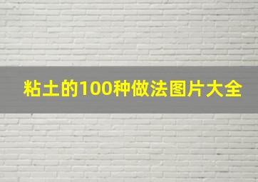 粘土的100种做法图片大全