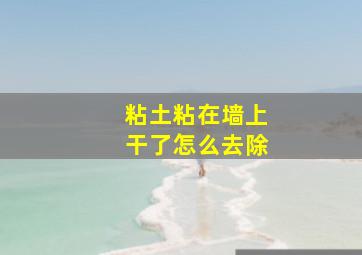 粘土粘在墙上干了怎么去除