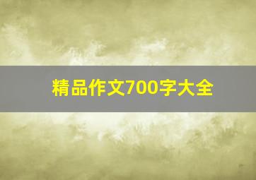 精品作文700字大全