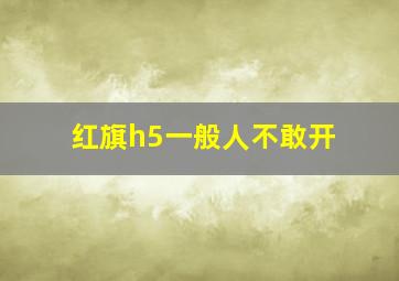 红旗h5一般人不敢开