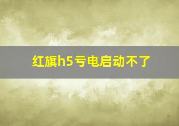 红旗h5亏电启动不了