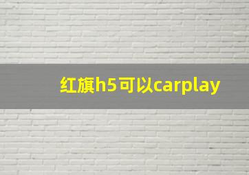 红旗h5可以carplay