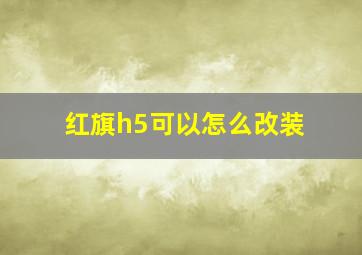 红旗h5可以怎么改装