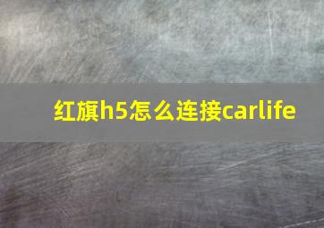 红旗h5怎么连接carlife