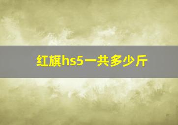 红旗hs5一共多少斤