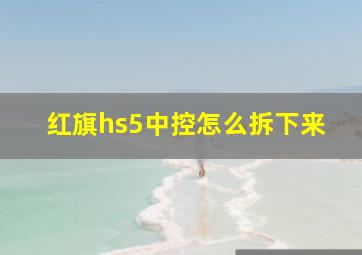 红旗hs5中控怎么拆下来