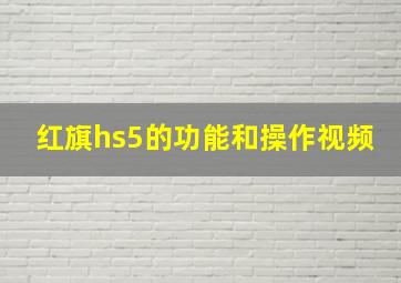 红旗hs5的功能和操作视频