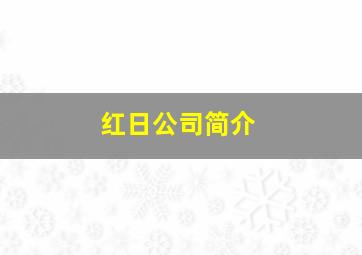 红日公司简介