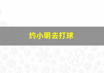 约小明去打球