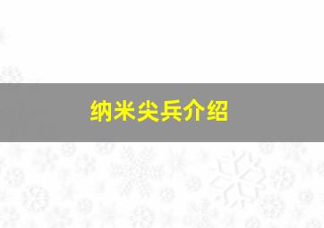 纳米尖兵介绍