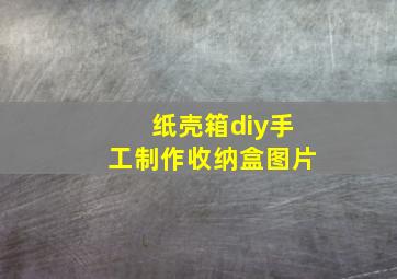 纸壳箱diy手工制作收纳盒图片