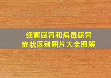 细菌感冒和病毒感冒症状区别图片大全图解