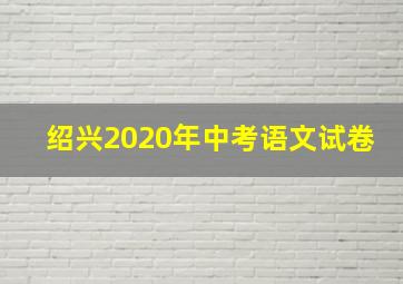 绍兴2020年中考语文试卷