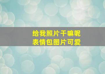 给我照片干嘛呢表情包图片可爱