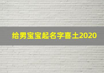 给男宝宝起名字喜土2020