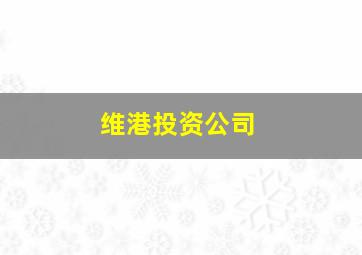 维港投资公司