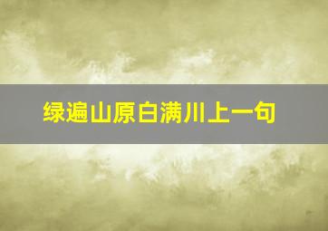 绿遍山原白满川上一句