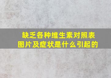 缺乏各种维生素对照表图片及症状是什么引起的