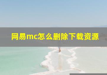 网易mc怎么删除下载资源