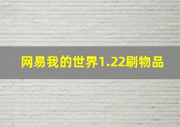 网易我的世界1.22刷物品