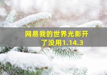 网易我的世界光影开了没用1.14.3